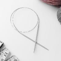 Спицы круговые, с тефлоновым покрытием, с металлическим тросом, длина 80 см, Art Uzor knitting