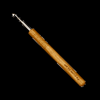Крючок вязальный с ручкой из оливкового дерева